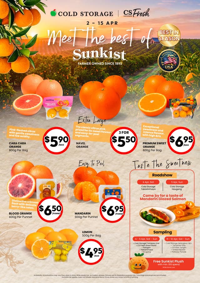 Meet the best of Sunkist! (Till 15 Apr)