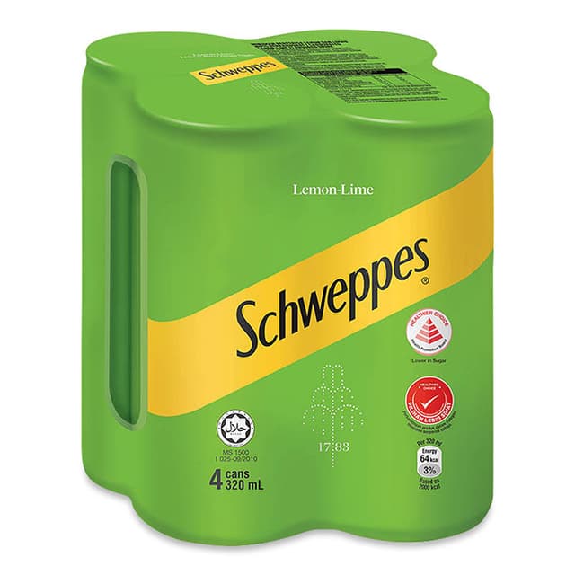 Schweppes Lemon Lime Can 4x320ml