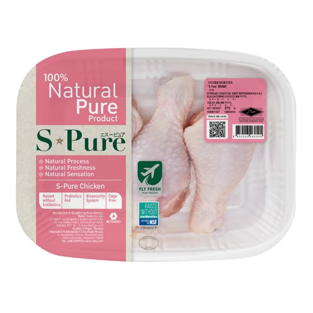 S Pure Chicken Drumstick 375g