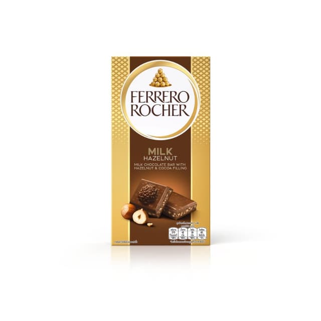 Ferrero Rocher Milk Hazelnut Chocolate 90g
