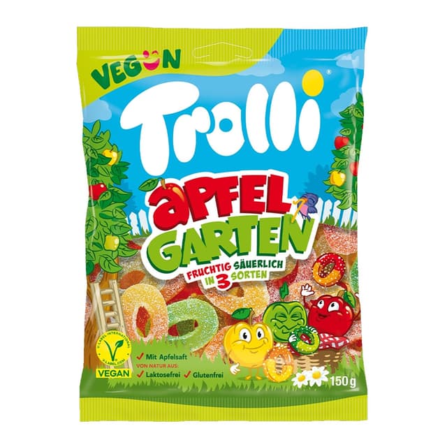Trolli Vegan Apfelgarten Gummy Candy 150g