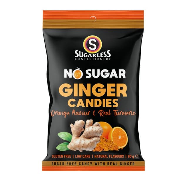 Sugarless Ginger With Orange Candy 60g