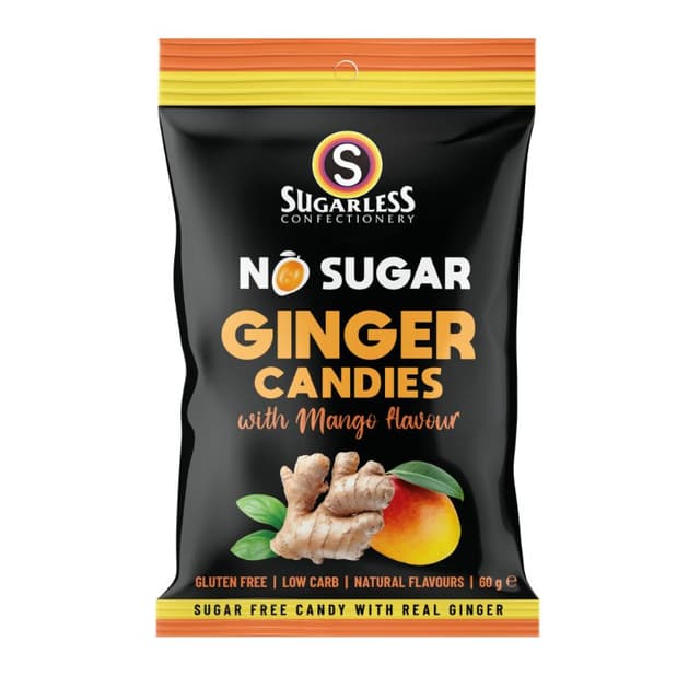 Sugarless Ginger With Mango Candy 60g