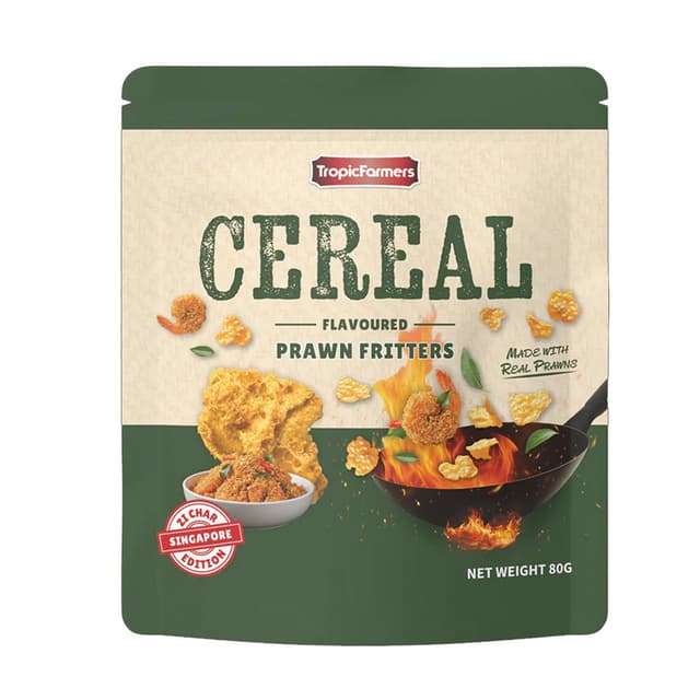 TropicFarmers Cereal Prawn Fritters Seafood Crackers 80g