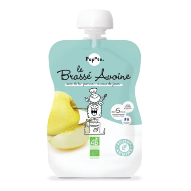 Popote Organic Oat & Apple Blended Baby Yoghurt 120g