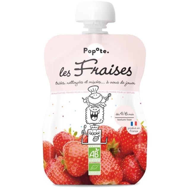 Popote Organic Strawberry Baby Puree 120g
