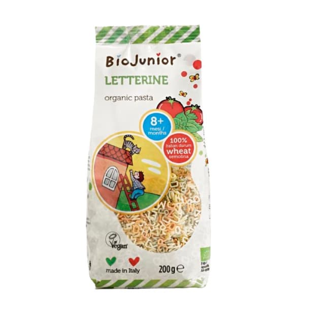 Biojunior Organic Mini Letter Baby Pasta 200g