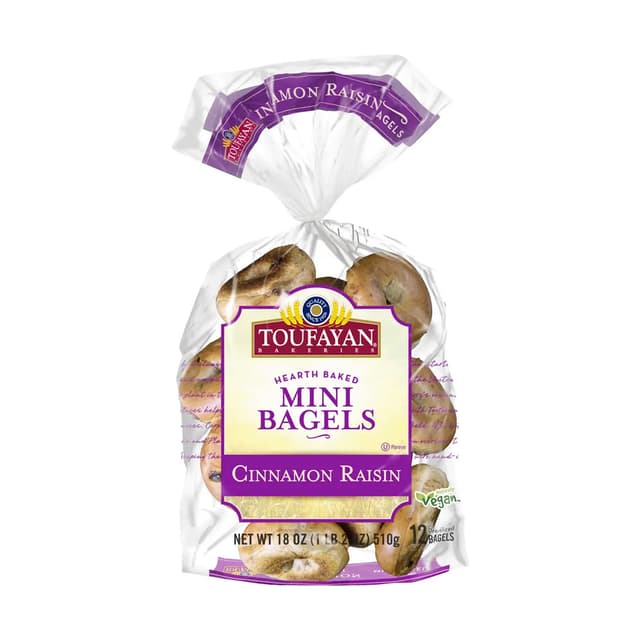 Toufayan Cinnamon Raisin Bagels 1s
