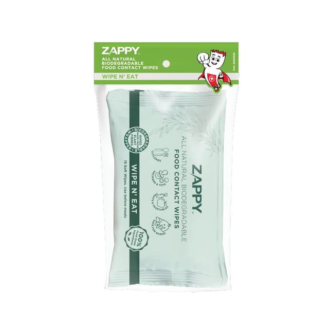 Zappy Natural Bio Contact Wipes 2X15S