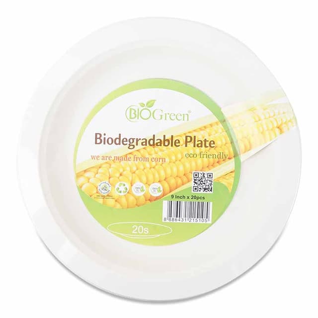 Bio green Biodegradable Plate 9" 20s