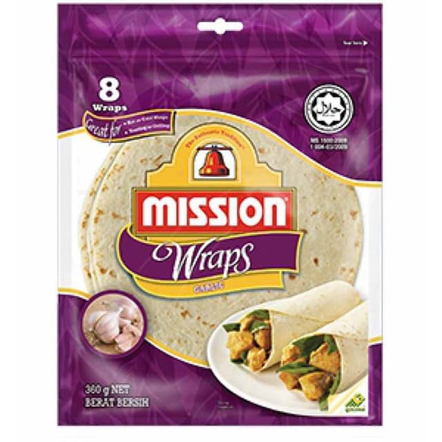 Mission Wrap Garlic, 8s X 0.36Kg