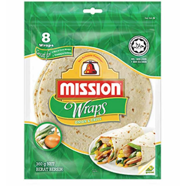 Mission Wrap Onion & Chive, 8s X 0.36Kg