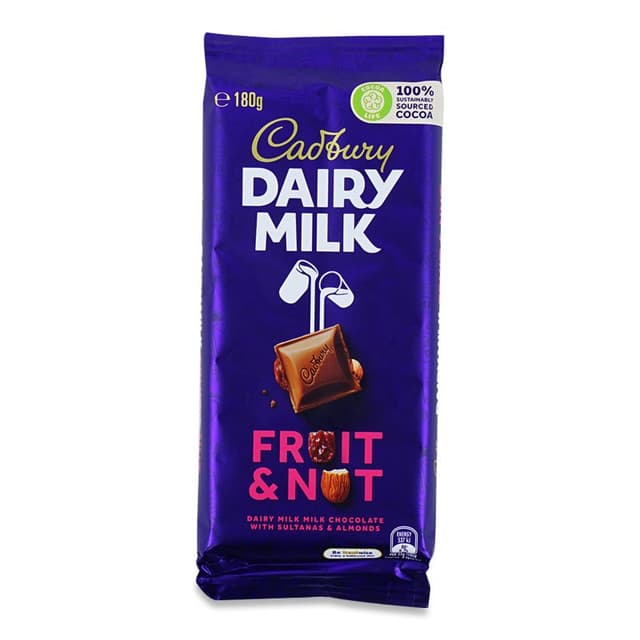 Cadbury Fruit & Nut Block, 180g