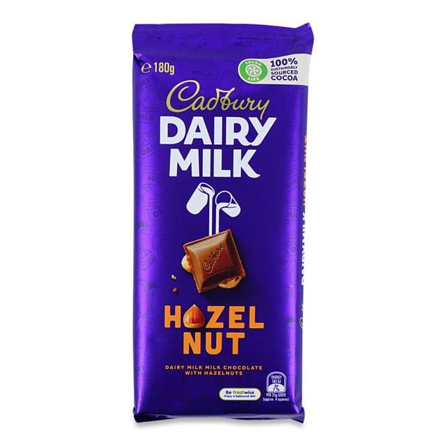 Cadbury Dairy Milk Hazelnut, 180g