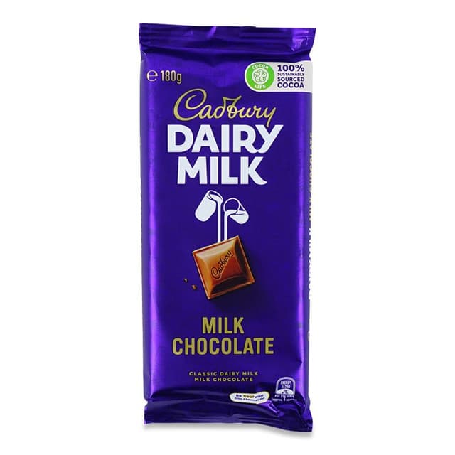 Cadbury Dairy Milk Block, 180g