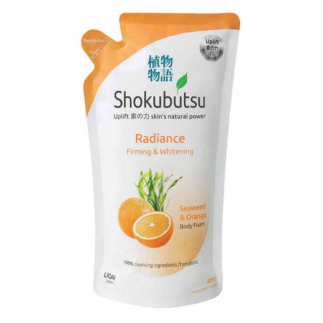 Shokubutsu Radiance Body Foam Firming and Whitening 600ML Refill