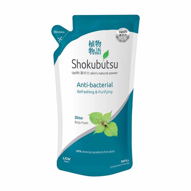 Shokubutsu Antibacterial Body Foam Refill Refresh & Purifying, 600ml