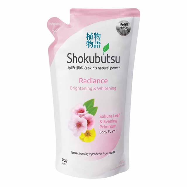 Shokubutsu Radiance Body Foam Brightening and Whitening 600ML Refill