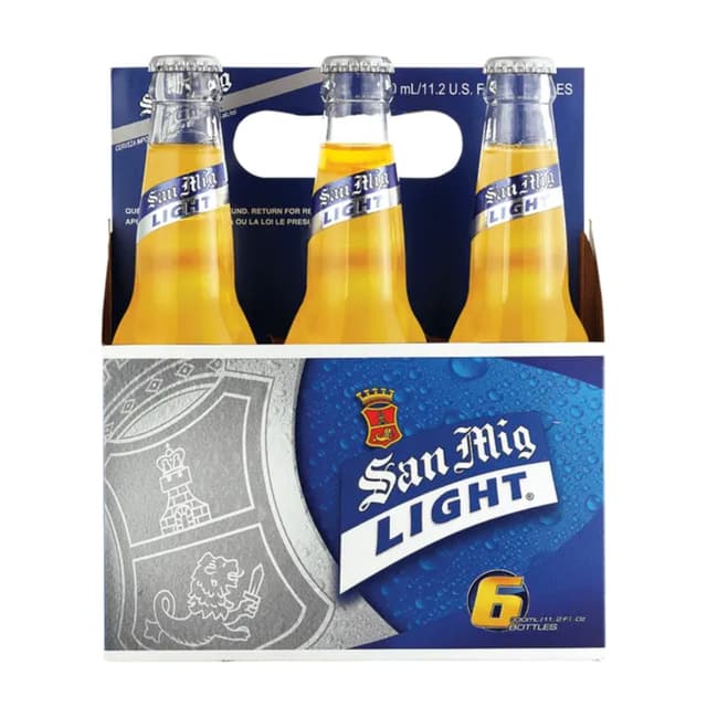 San Miguel Light Bottle, 6 x 330ml