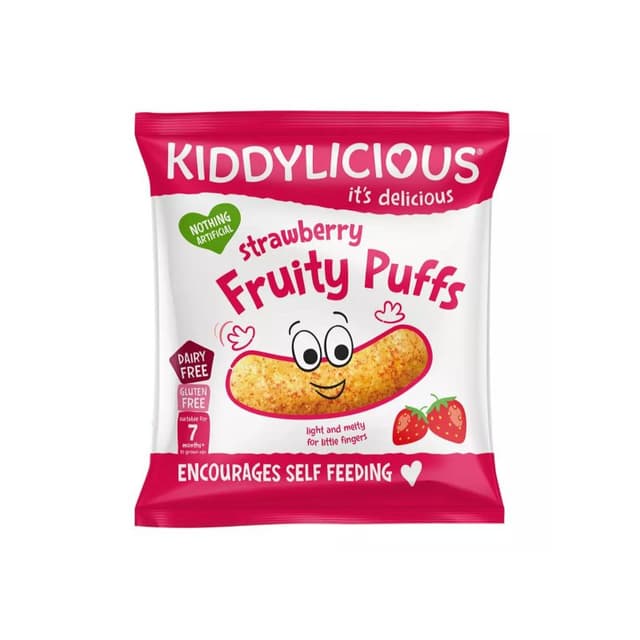 Kiddylicious Strawberry Fruity Puffs, 10g