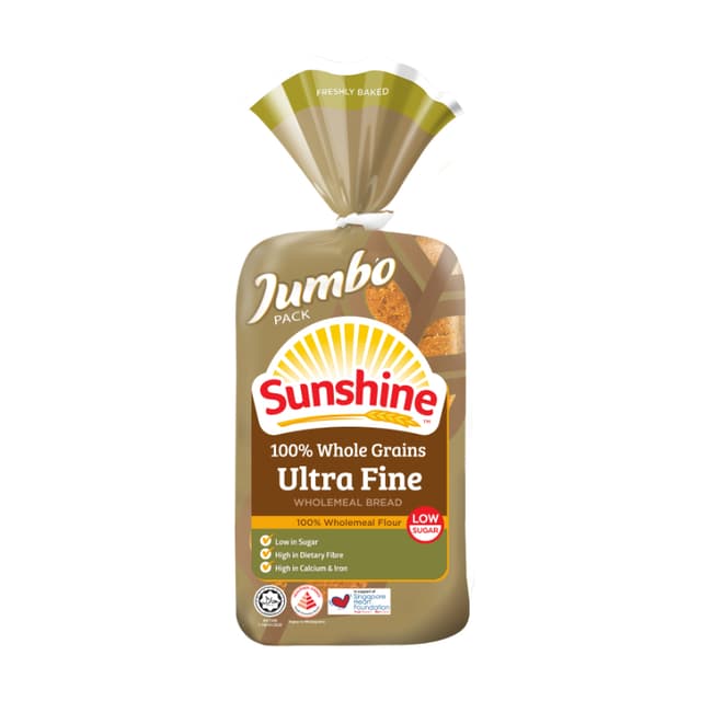 Sunshine100% Whole Grains Ultra Fine Wholemeal Bread (Jumbo)
