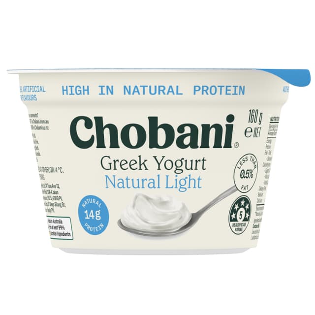 Chobani Plain Greek Yoghurt 160g