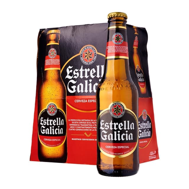 Estrella Galicia Cerveza Bottle, 6x330ml
