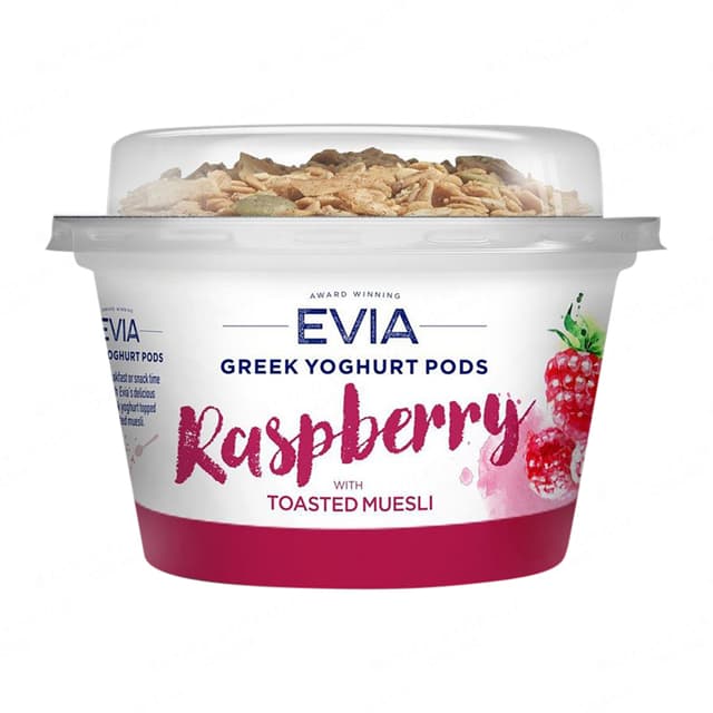 Evia Yoghurt Pods Raspberry Toasted Muesli 170g