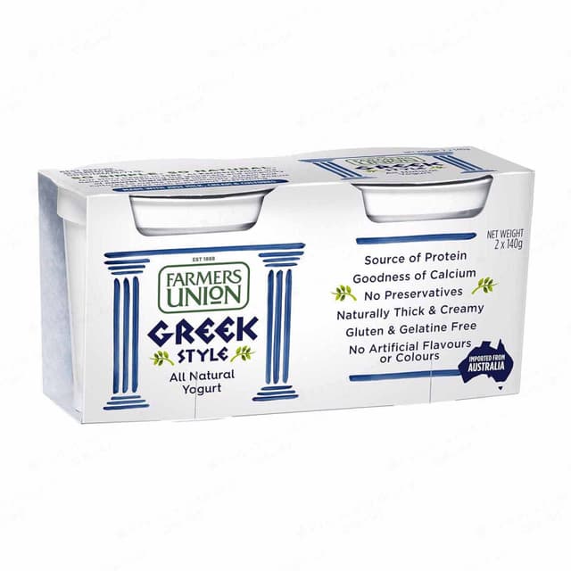Farmers Union Greek Natural Yogurt 2 x 140g