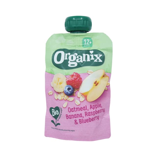 Organix Oatmeal Apple, Banana, Raspberry & Blueberry
