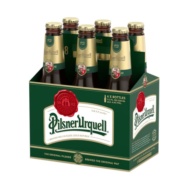 Pilsner Urquell Beer bottle 6 x 330ml