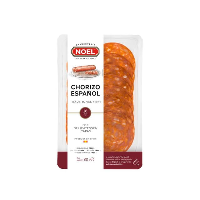 Noel Sliced Chorizo 80g