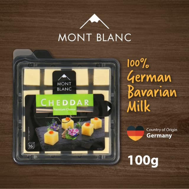 Mont Blanc Cheddar Cheese, 100g