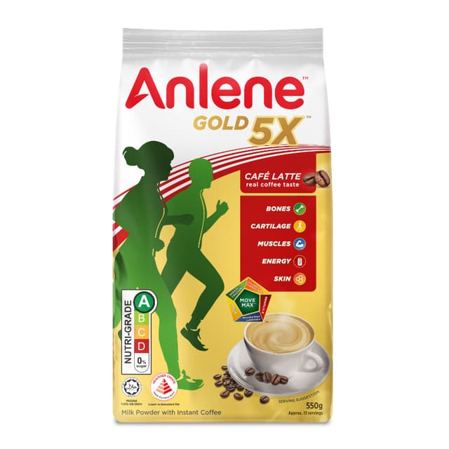 Anlene Gold 5X Cafe Latte Milk Powder, 550g