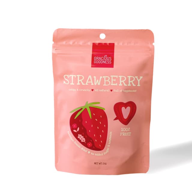 Gracious Goodness Freeze Dried Streaberry, 25g