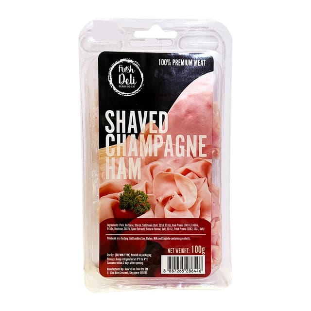 Fresh Deli Shaved Champagne Ham 100g
