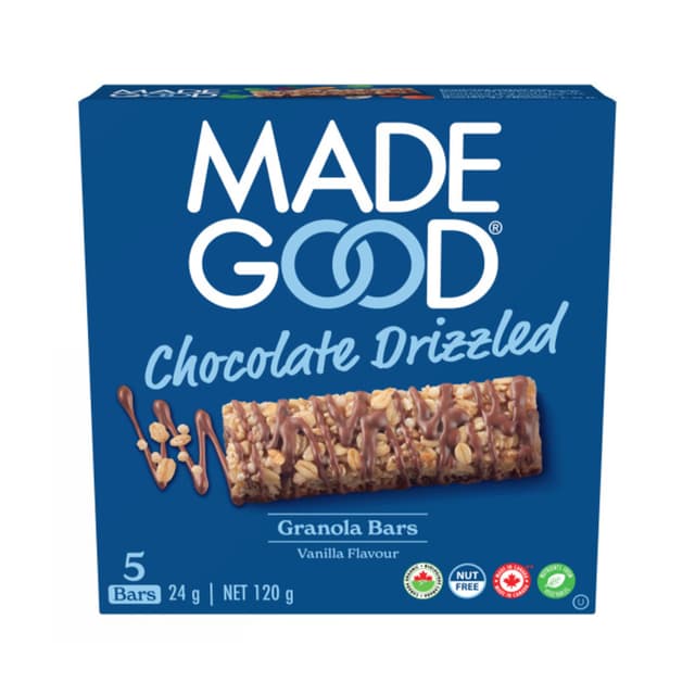 Made Good Organic  Chocolate Drizzled Vanilla 4 x 120g