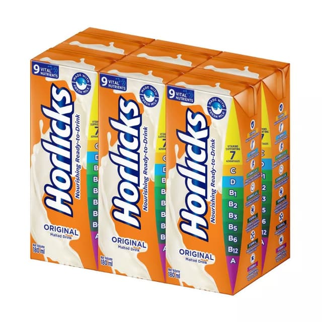 Horlicks Original Malted Ready To Drink 6 x 180ml
