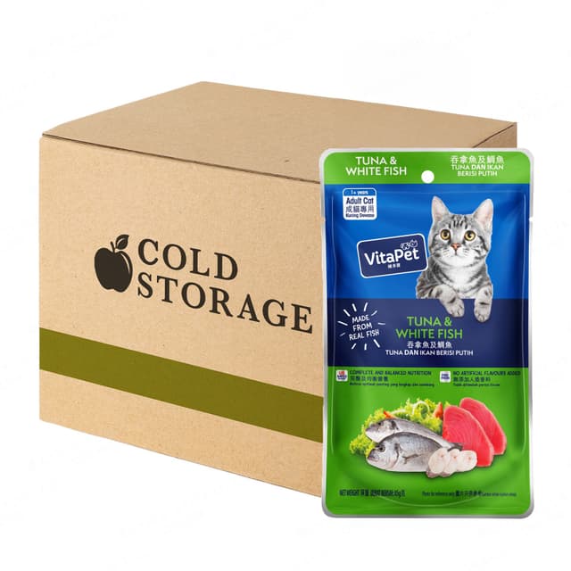 VitaPet Cat Pouch Tuna & Whitefish 24 x 85g