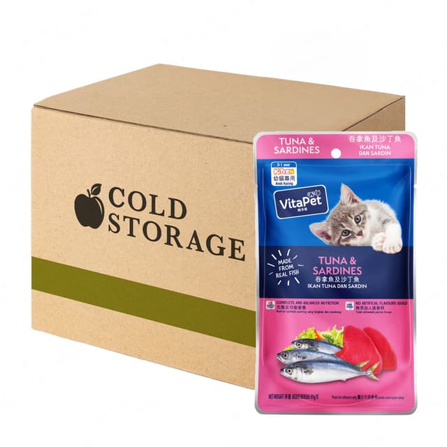 VitaPet Cat Pouch Tuna & Sardine 24 x 85g