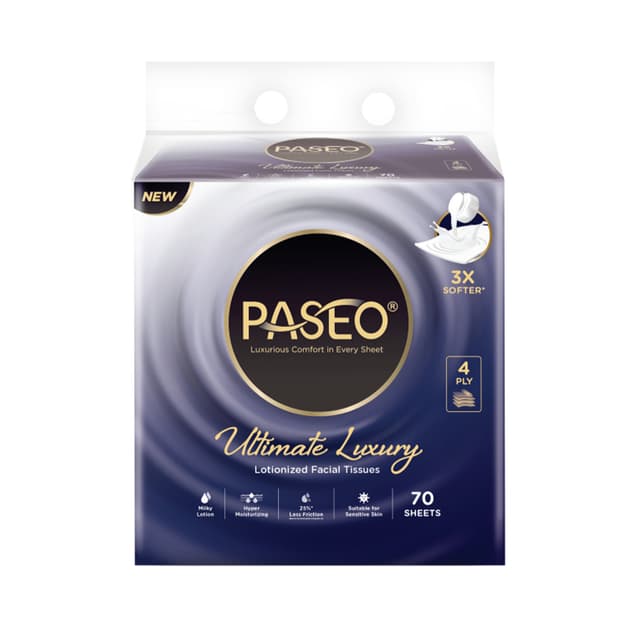 Paseo Lotionized Facial Tissue 4 Ply 70s