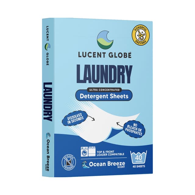 Lucent Globe Laundry Detergent Sheet Ocean Breeze 40s