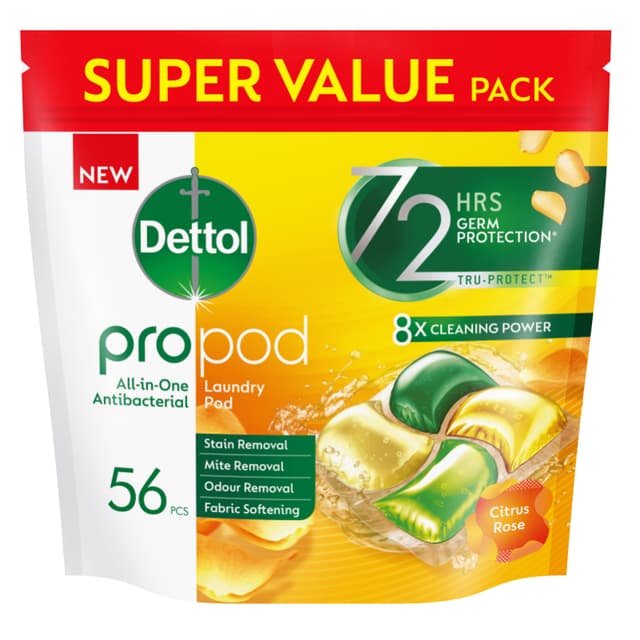 Dettol Propod Citrus Rose Pouch 56s