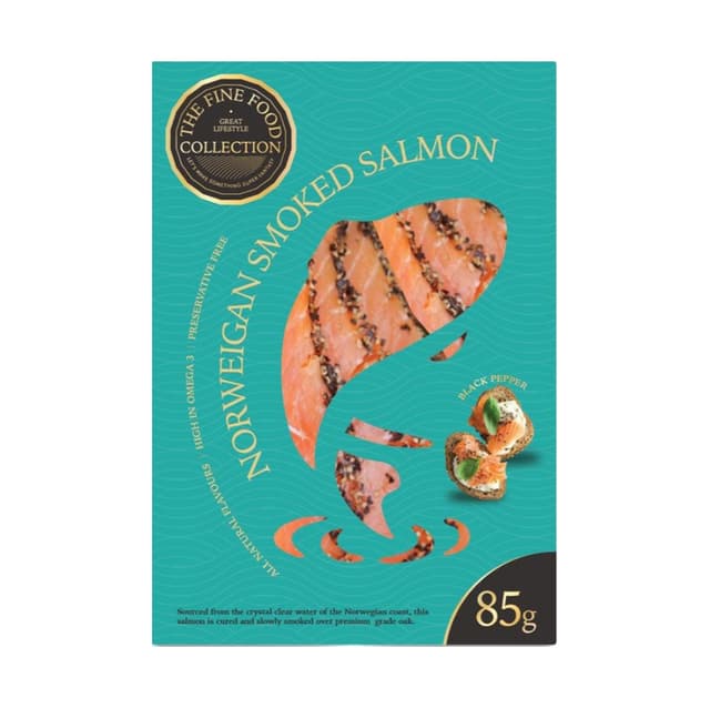 The Find Food Collection Black Pepper Smoked Salmon 85g
