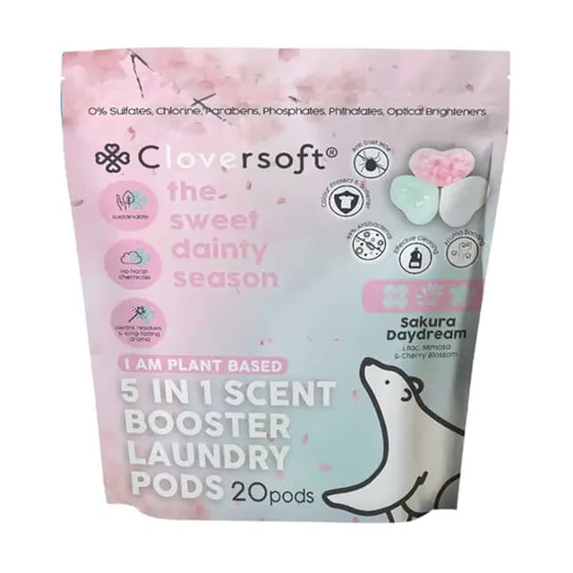 Cloversoft Plant Based Scent Booster Sakura Daydream 20Pods