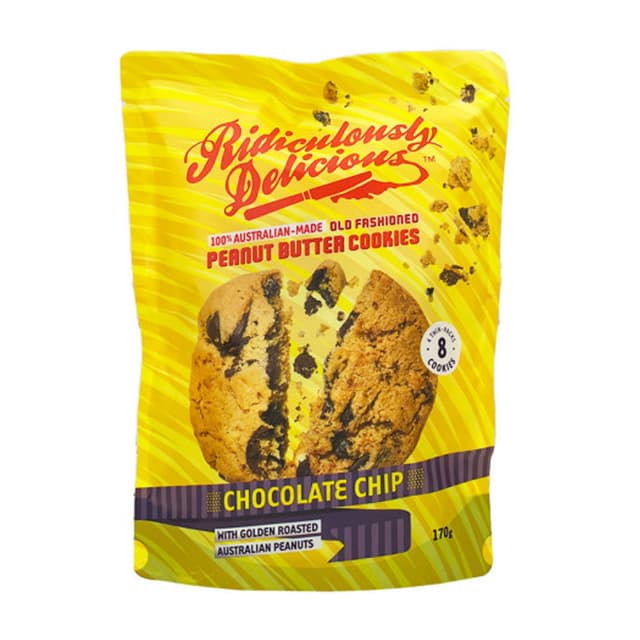 Ridiculously Delicious Peanut Butter Cookies Choccolate Chip 170g