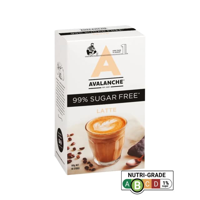 Avalanche 99% Sugar Free Latte 10 x 160g