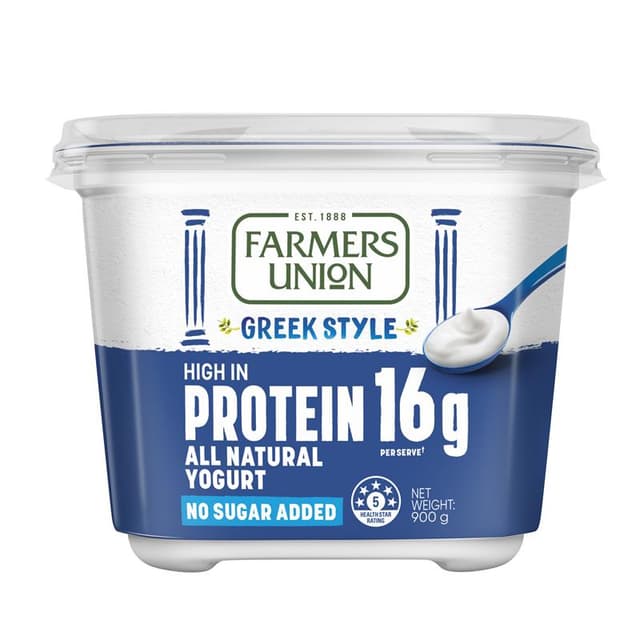 Farmers Union Greek Style 16g Protein Yoghurt 900g