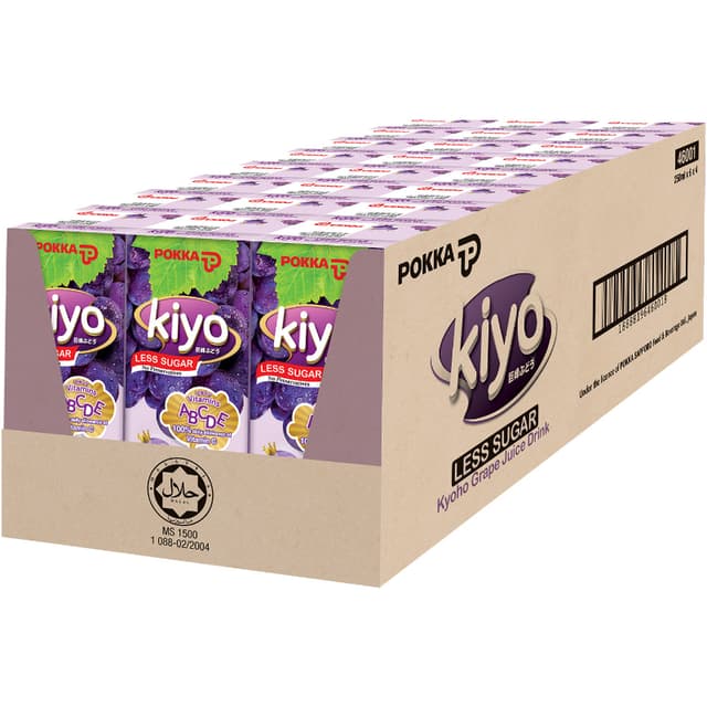 Pokka Kiyo Kyoho Grape Less Sugar 24 x 250ml