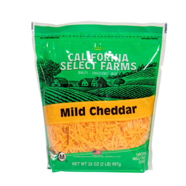 California Select Farms Shredded Mild Cheddar 227g